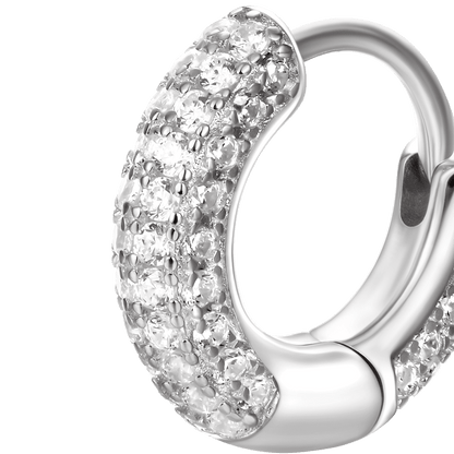 S925 Circle Hoop Earrings - Pair