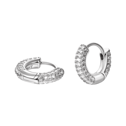 S925 Circle Hoop Earrings - Pair