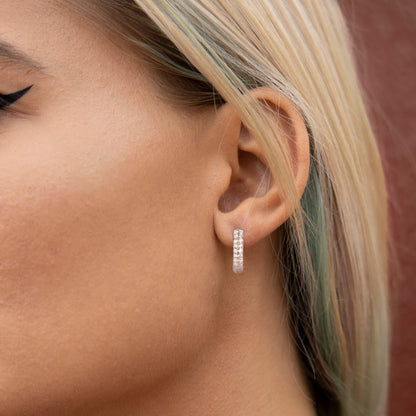 S925 Circle Hoop Earrings - Pair