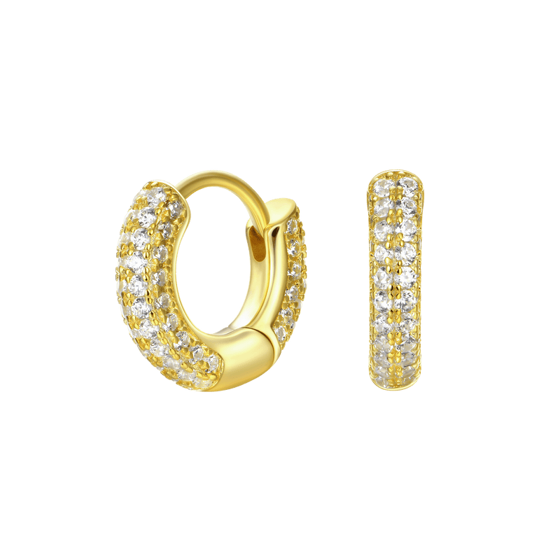 Circle Hoop Earrings-Silver & small hoop earrings - APORRO