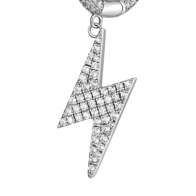 Lightning Bolt Earring- 925 Sterling silver dangly earring - APORRO