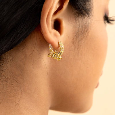 Moissanite S925 WONG Dragon Hoop Earring