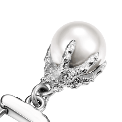 S925 WONG Dragon Claw Pearl Dangly Earring