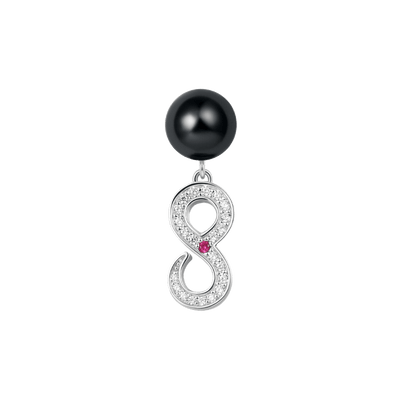 Infinity Pearl Drop Earring