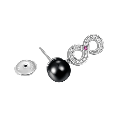 Infinity Pearl Drop Earring