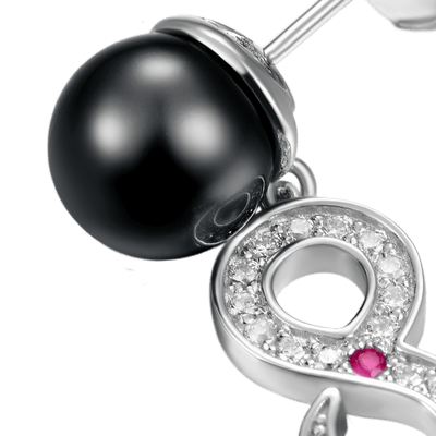 Infinity Pearl Drop Earring