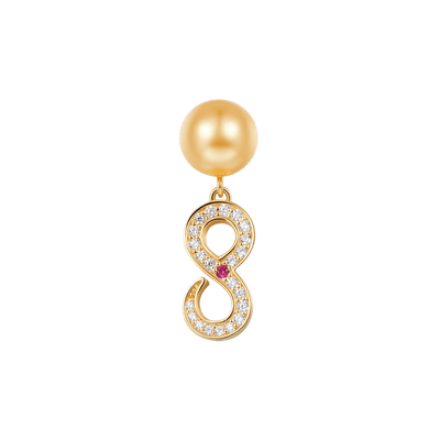 Infinity Pearl Drop Earring