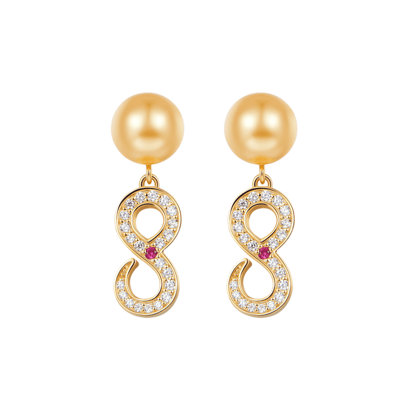 Infinity Pearl Drop Earring - Pearl Earrings for Daily Outfit - APORRO