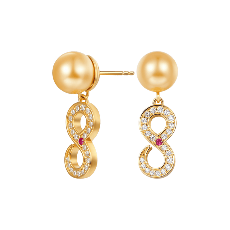 Infinity Pearl Drop Earring - Pearl Earrings for Daily Outfit - APORRO