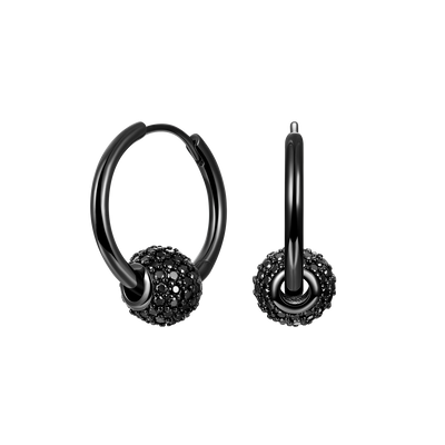 Moissanite S925 Ball Hoop Earrings - Pair