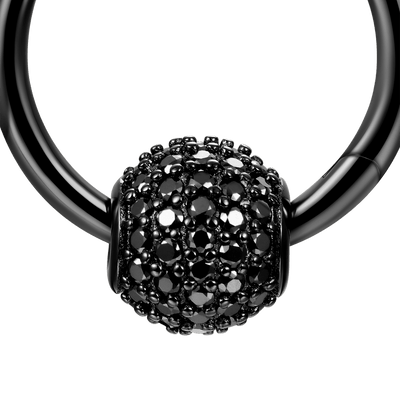 Moissanite S925 Ball Hoop Earrings - Pair