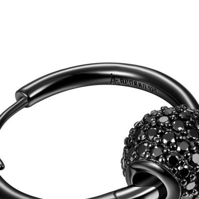 Moissanite S925 Ball Hoop Earrings - Pair