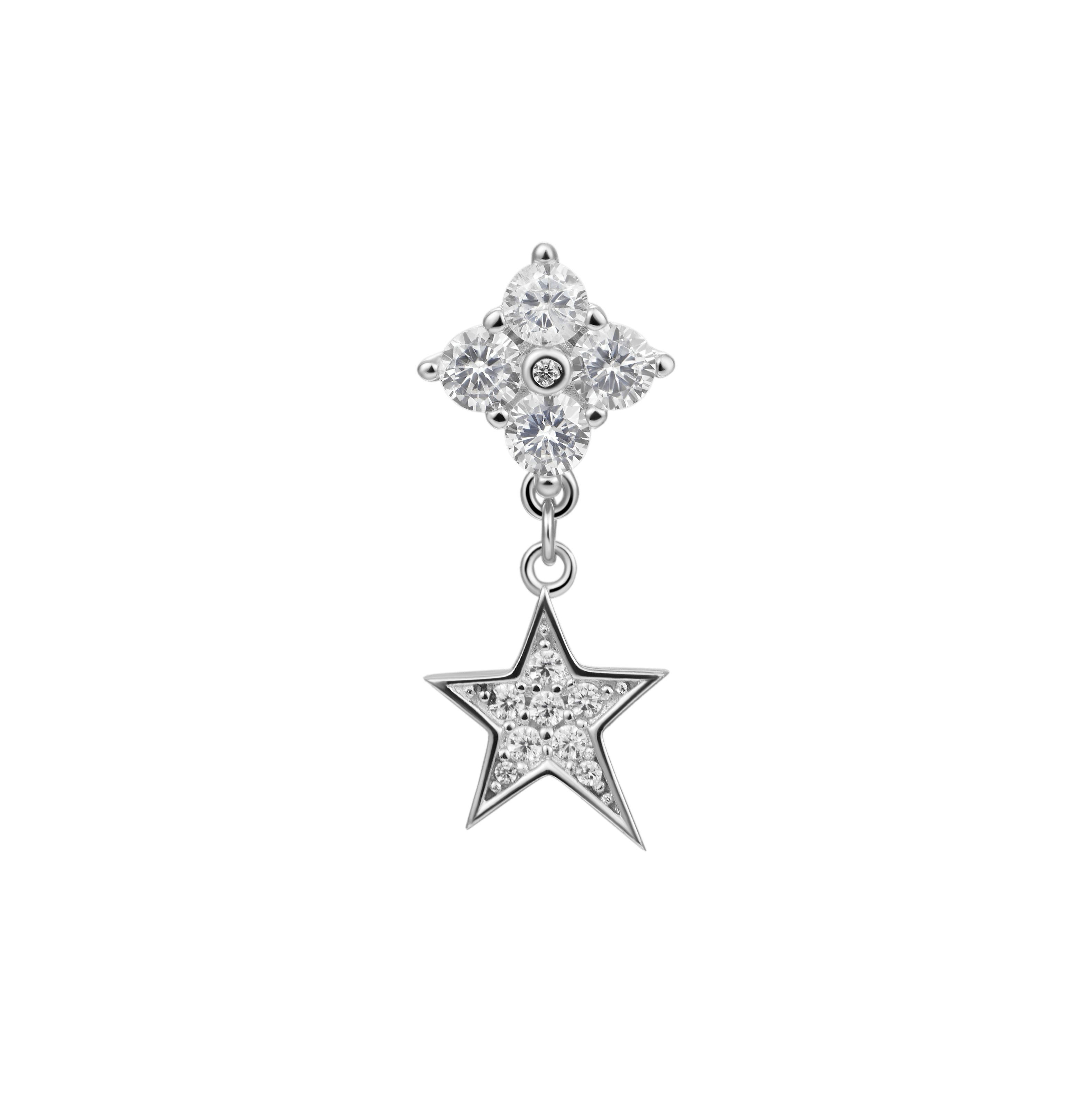 Single Star Drop Earring