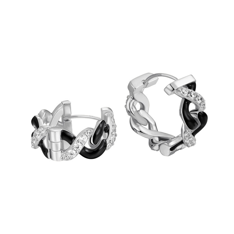 Infinity Two-tone Hoop Earring - Hoop Earrings For Men & Women - APORRO