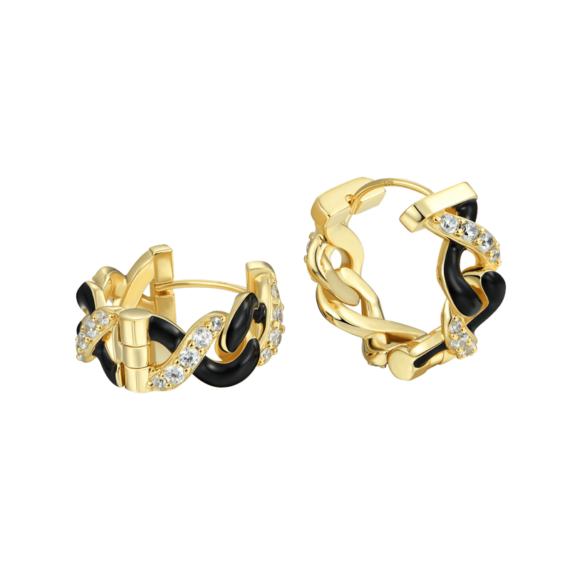 Infinity Two-tone Hoop Earring - Hoop Earrings For Men & Women - APORRO