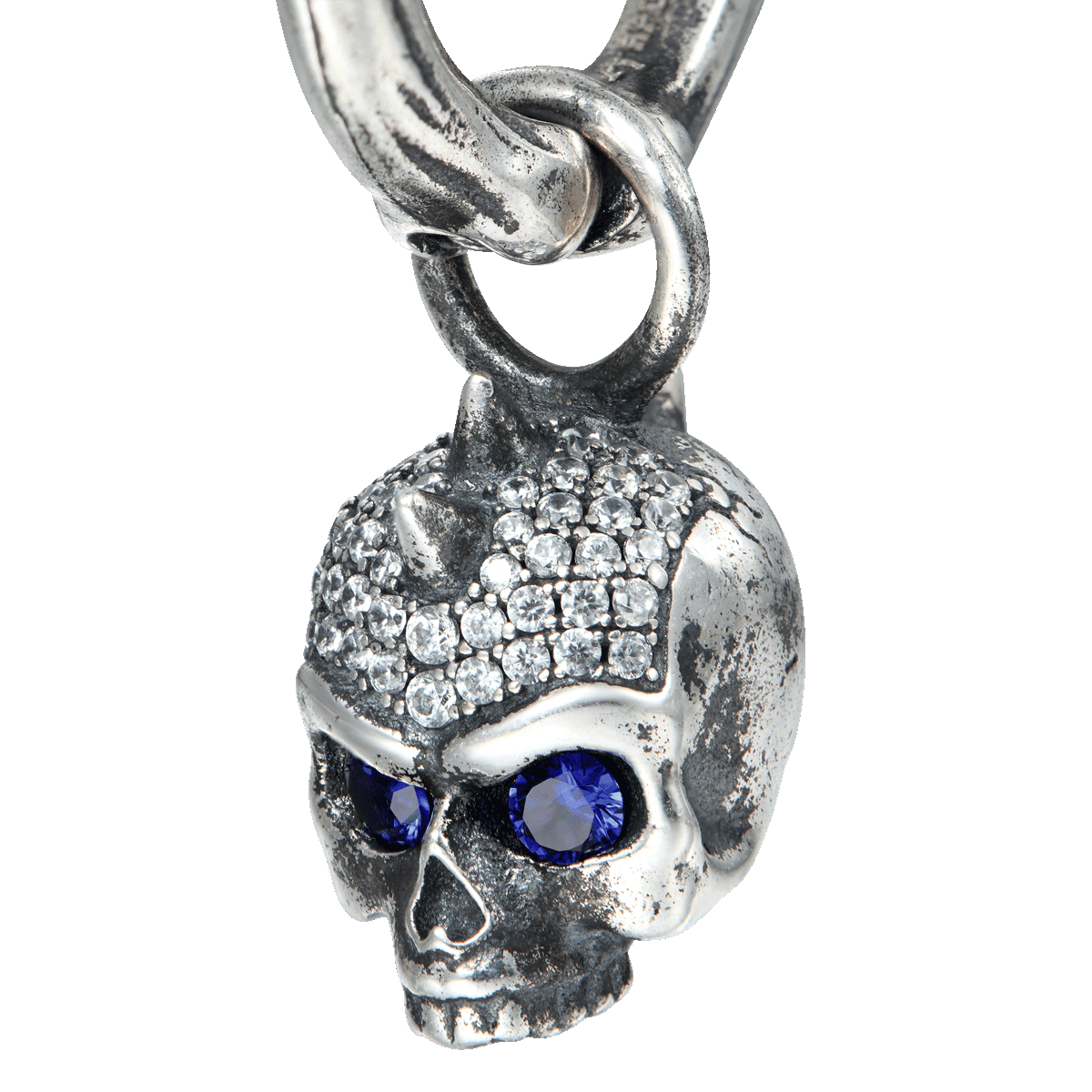 X Iced Skull Dangly Earring - Men's hanging earring – APORRO