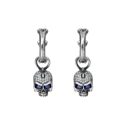 X Iced Skull Dangly Earring