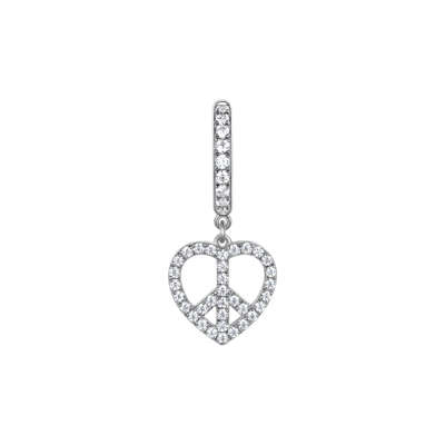 S925 APORRO X JHF Peace & Love Dangly Earrings-Pair