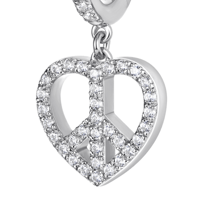 S925 APORRO X JHF Peace & Love Dangly Earrings-Pair