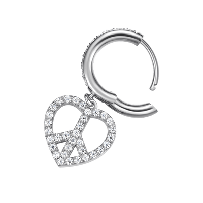 S925 APORRO X JHF Peace & Love Dangly Earrings-Pair