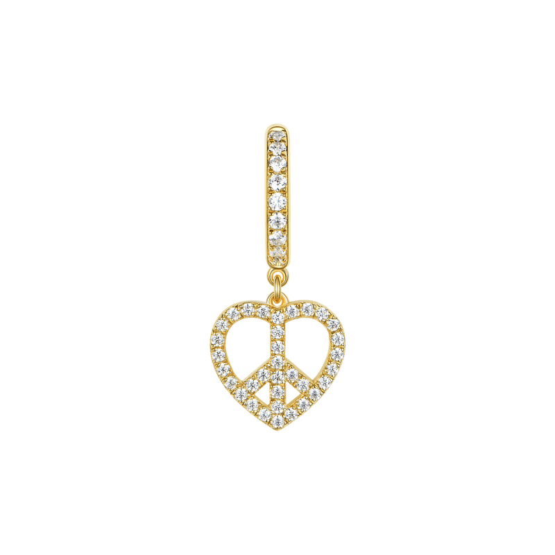 APORRO X JHF Peace & Love Dangly Earrings-Pair - APORRO