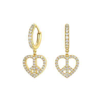 S925 APORRO X JHF Peace & Love Dangly Earrings-Pair