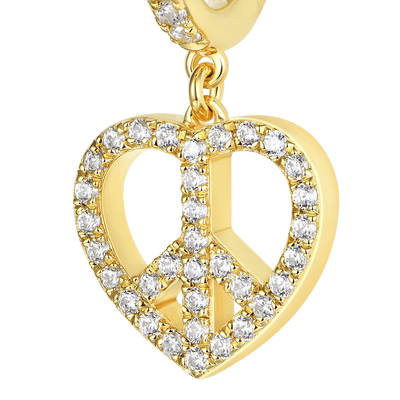 S925 APORRO X JHF Peace & Love Dangly Earrings-Pair