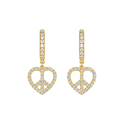 S925 APORRO X JHF Peace & Love Dangly Earrings-Pair