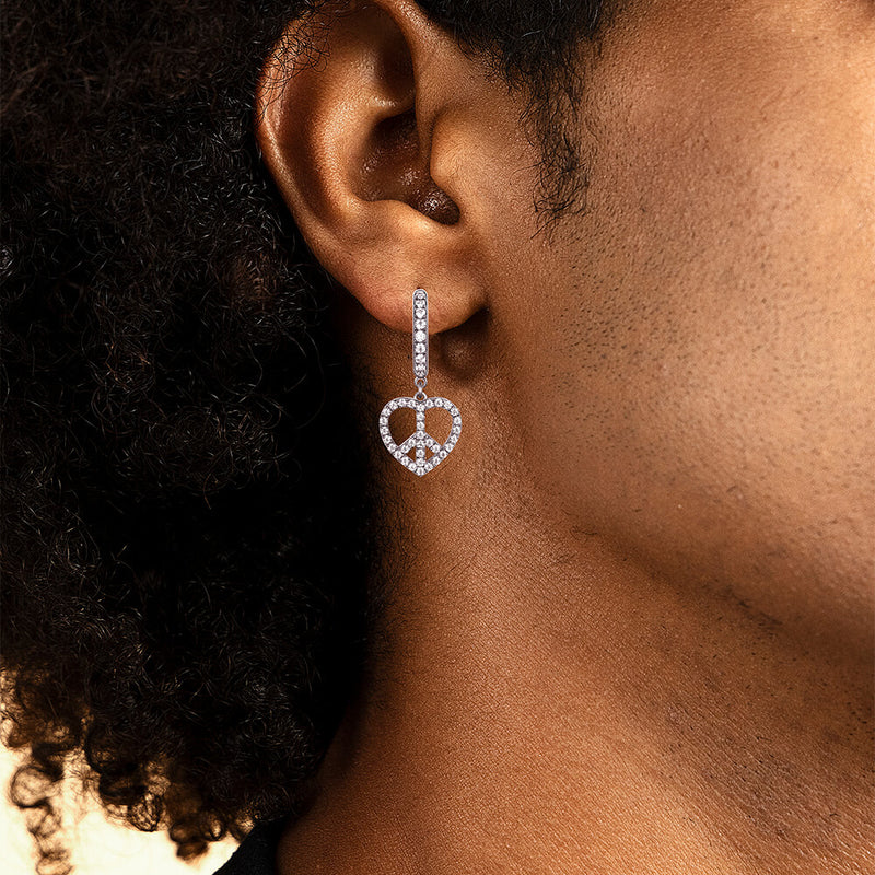 APORRO X JHF Peace & Love Dangly Earrings-Pair - APORRO