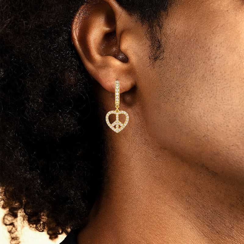 APORRO X JHF Peace & Love Dangly Earrings-Pair - APORRO