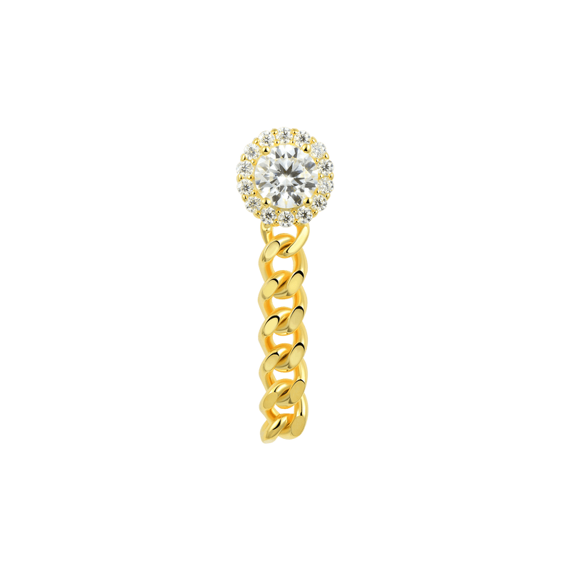 Front Back Cuban Link Hoop Earring - Unique and Elegant Earrings for men - APORRO