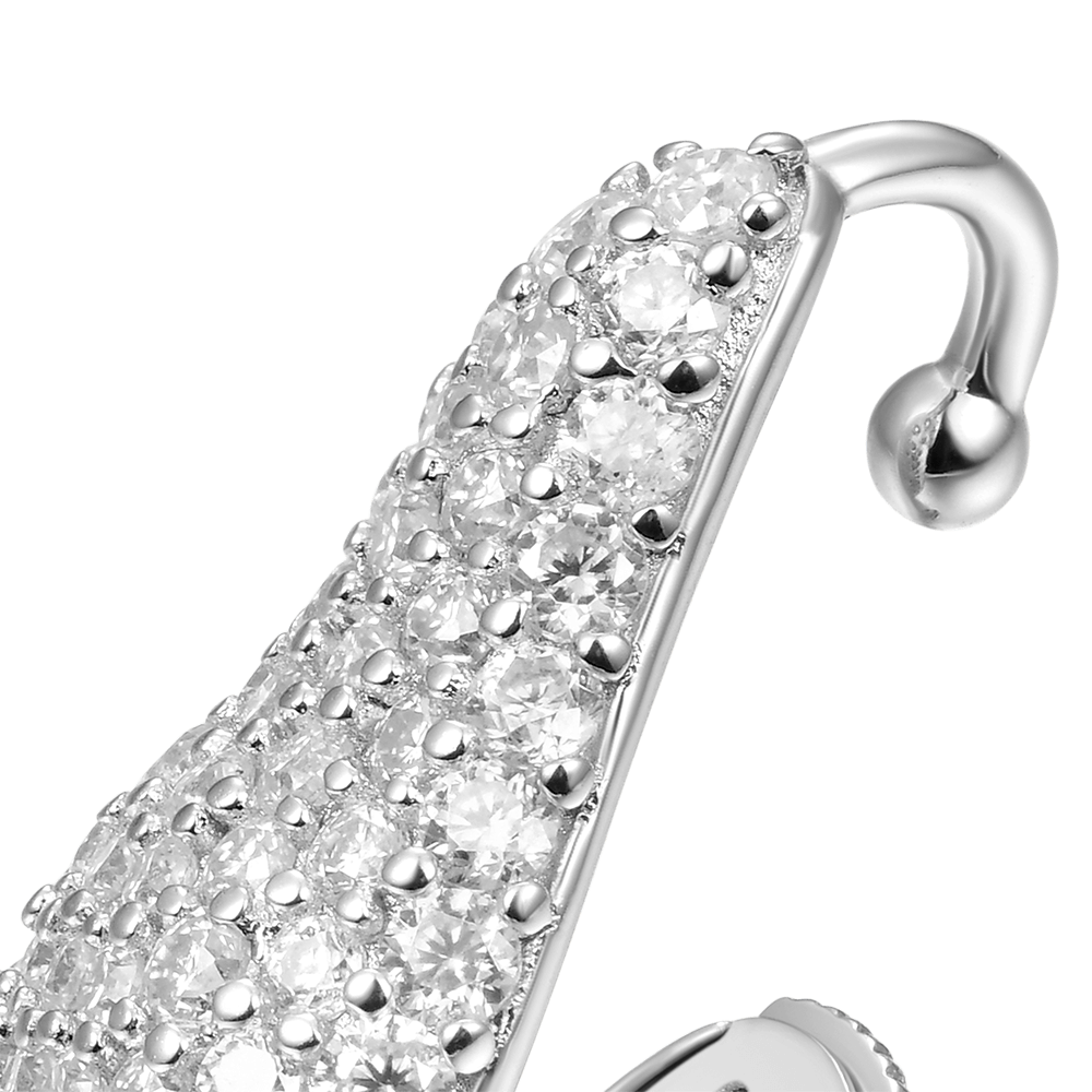 Moissanite Liquid Lobe Stud Earring - Left Ear