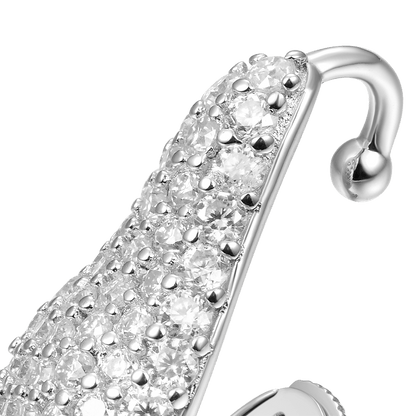 Moissanite Liquid Lobe Stud Earring - Left Ear