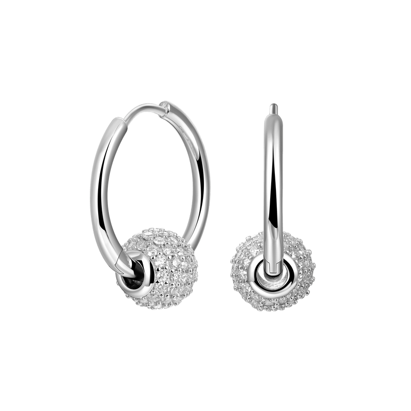 BLACK Moissanite Hoop Earrings for men - APORRO