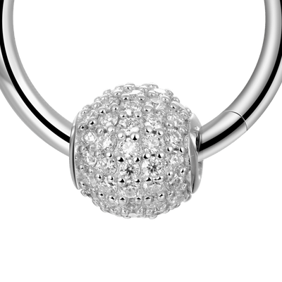 Moissanite S925 Ball Hoop Earrings - Pair