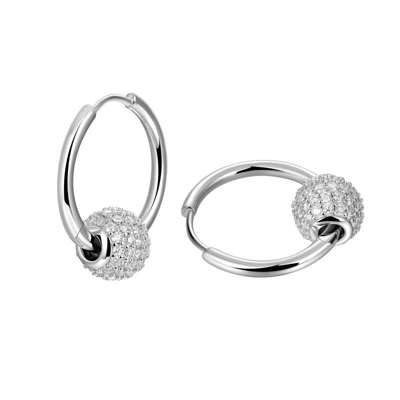 BLACK Moissanite Hoop Earrings for men - APORRO