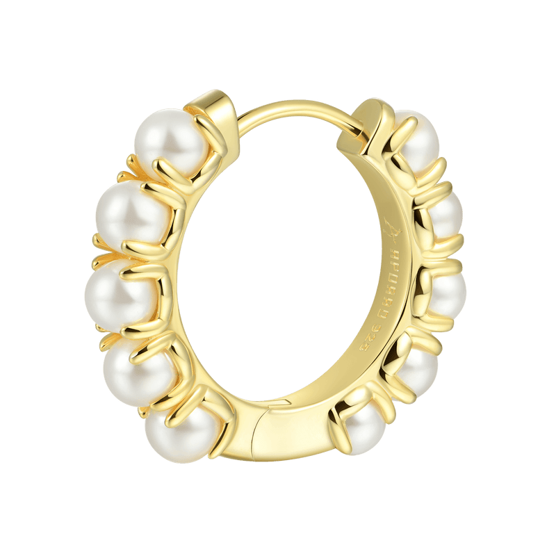 Prong Setting Pearl Hoop Earring - Jewelry for Any Occasion - APORRO