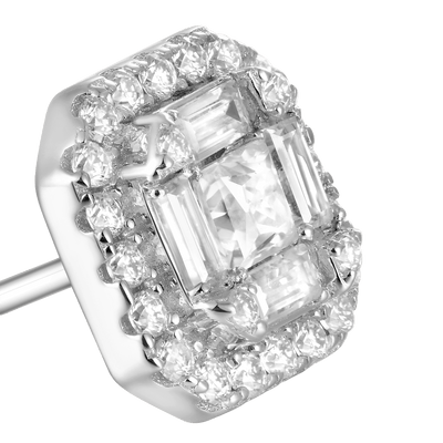 Moissanite S925 Halo Stud Earring