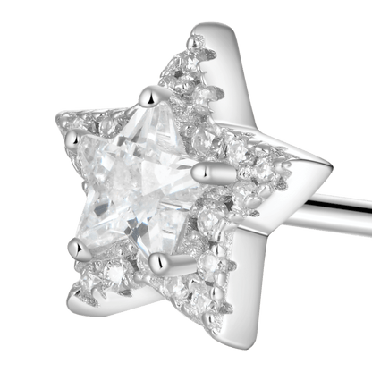 Halo Star Stud Earrings - Pair