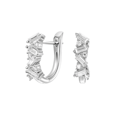 S925 Halo Hoop Earrings - Pair