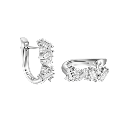S925 Halo Hoop Earrings - Pair