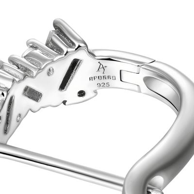 S925 Halo Hoop Earrings - Pair
