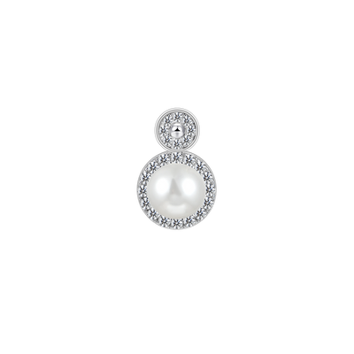 S925 Barbed Wire Pearl Hoop Earring