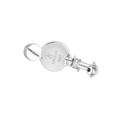 S925 Barbed Wire Pearl Hoop Earring
