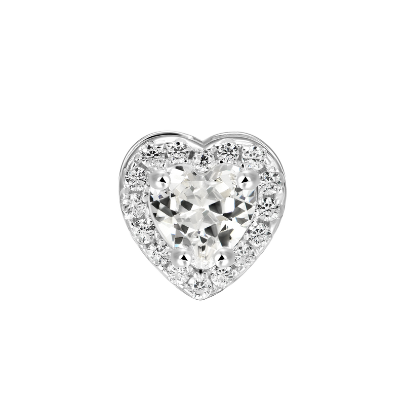 Halo Heart Stud Earring - APORRO