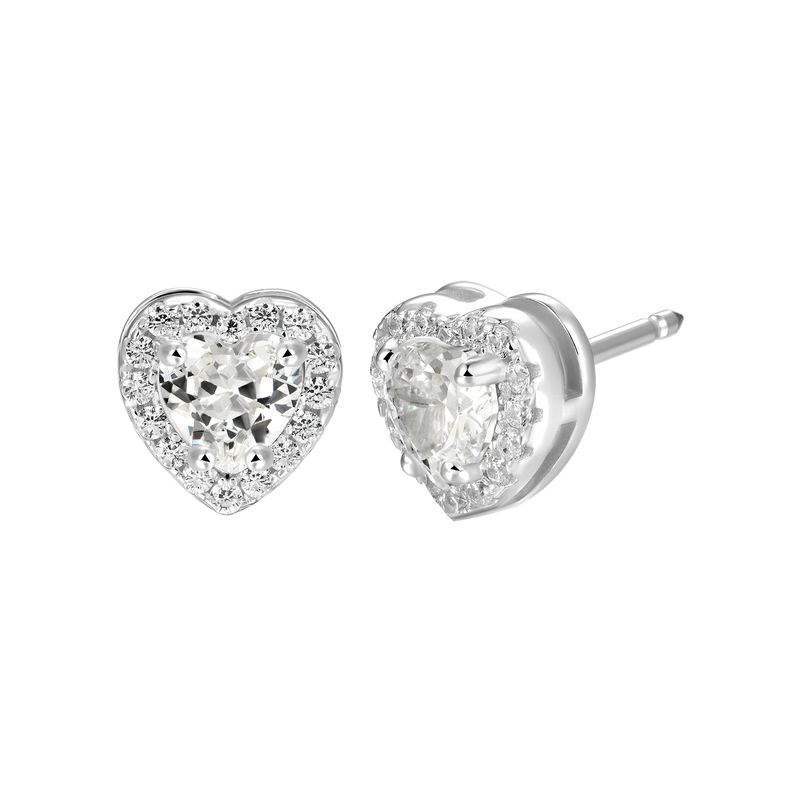 Halo Heart Stud Earring - APORRO