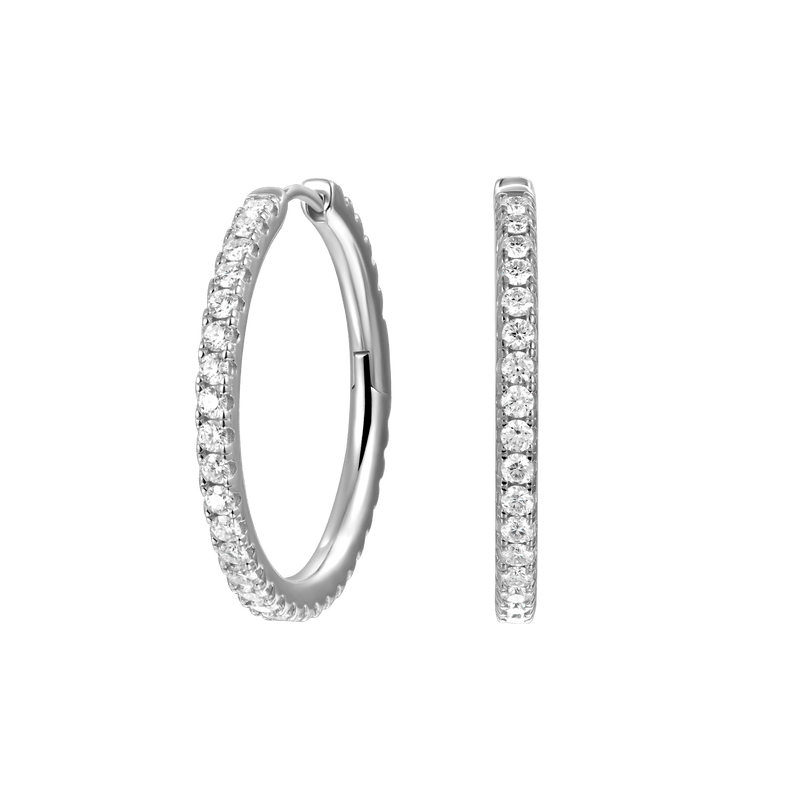 One Row Large Hoop Earring - APORRO