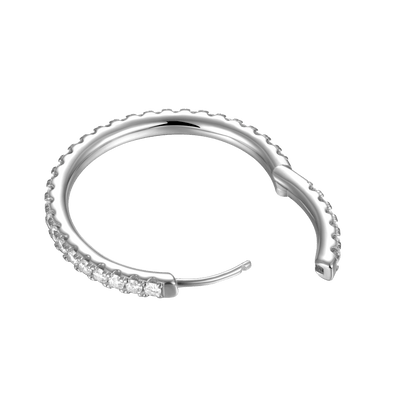 Moissanite S925 One Row Large Hoop Earring
