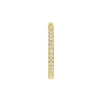 Moissanite S925 One Row Large Hoop Earring