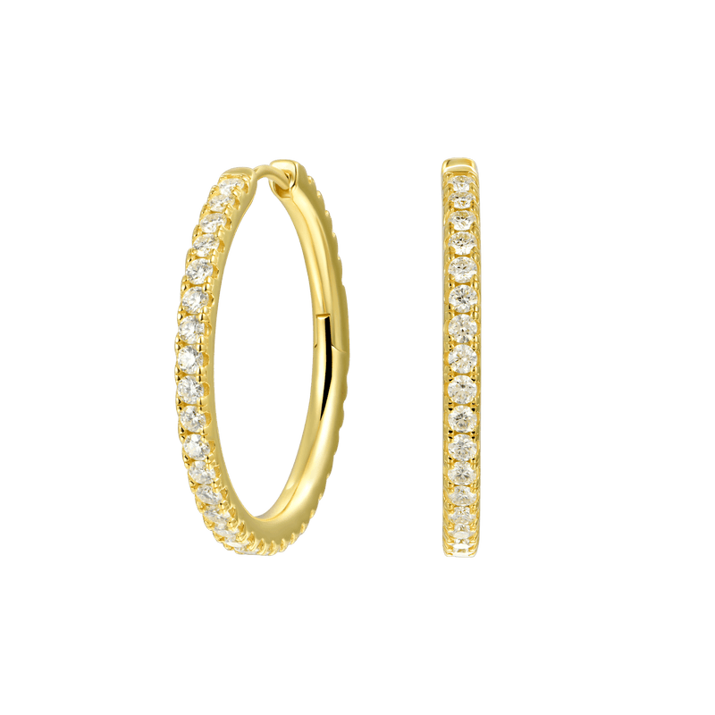One Row Large Hoop Earrings - APORRO